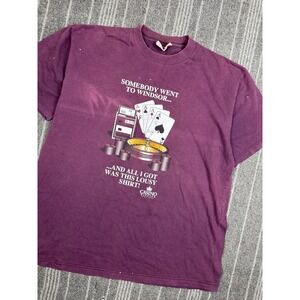 Vintage Casino Graphic Purple Men's T-Shirt